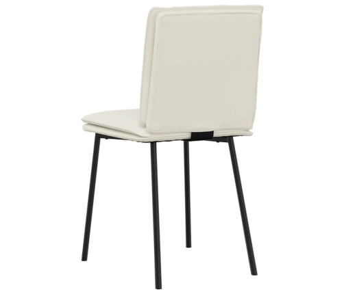 Virtuves Krēsli, 2 Gab., Krēmkrāsas Samts Vidaxl