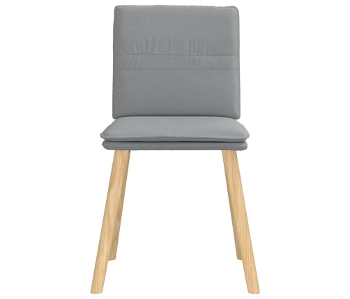 Virtuves Krēsli, 2 Gab., Gaiši Pelēks Audums Vidaxl