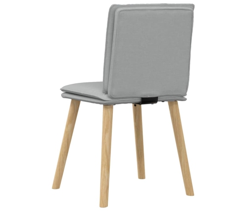 Virtuves Krēsli, 2 Gab., Gaiši Pelēks Audums Vidaxl