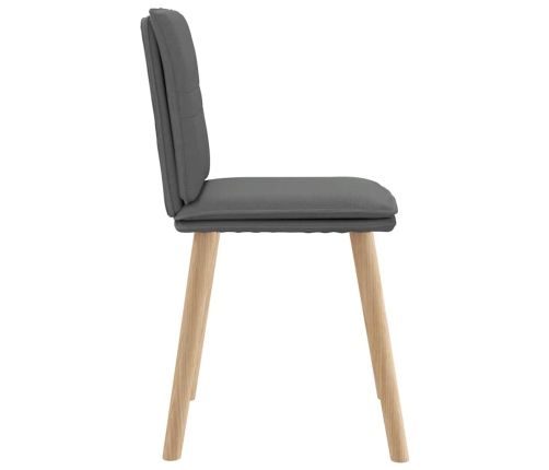 Virtuves Krēsli, 2 Gab., Tumši Pelēks Audums Vidaxl