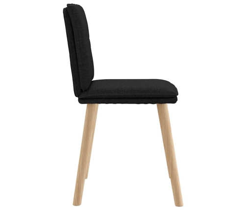 Virtuves Krēsli, 2 Gab., Melns Audums Vidaxl