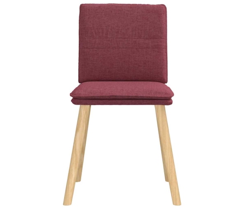 Virtuves Krēsli, 2 Gab., Vīnsarkans Audums Vidaxl