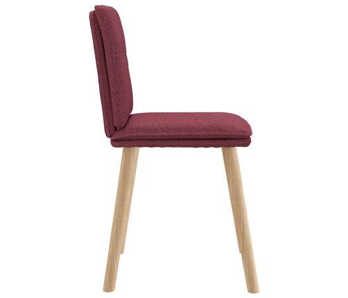 Virtuves Krēsli, 2 Gab., Vīnsarkans Audums Vidaxl