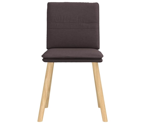 Virtuves Krēsli, 2 Gab., Tumši Brūns Audums Vidaxl