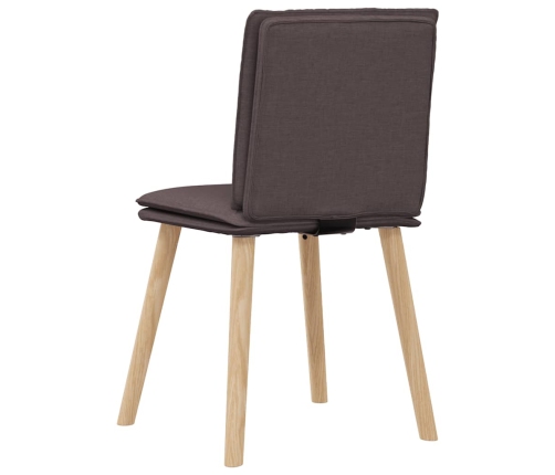 Virtuves Krēsli, 2 Gab., Tumši Brūns Audums Vidaxl