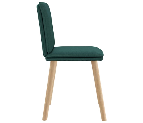 Virtuves Krēsli, 2 Gab., Tumši Zaļš Audums Vidaxl