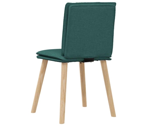 Virtuves Krēsli, 2 Gab., Tumši Zaļš Audums Vidaxl