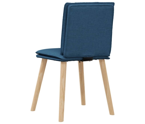 Virtuves Krēsli, 2 Gab., Zils Audums Vidaxl