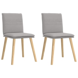 Virtuves Krēsli, 2 Gab., Mākonis Pelēks Audums Vidaxl
