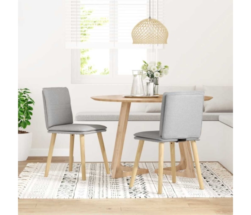 Virtuves Krēsli, 2 Gab., Mākonis Pelēks Audums Vidaxl