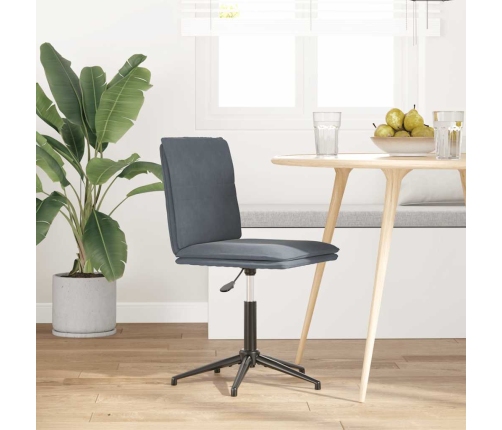 Virtuves Krēsls, Tumši Pelēks Samts Vidaxl
