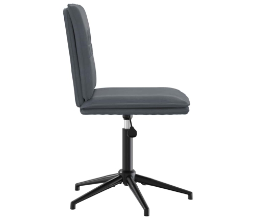 Virtuves Krēsls, Tumši Pelēks Samts Vidaxl