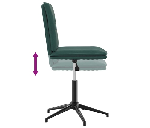 Virtuves Krēsls, Tumši Zaļš Samts Vidaxl