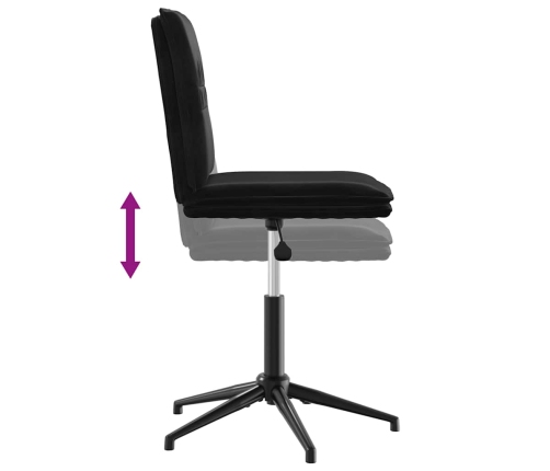 Virtuves Krēsls, Melns Samts Vidaxl