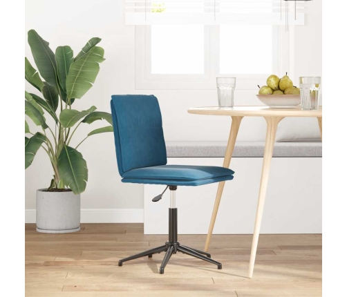 Virtuves Krēsls, Zils Samts Vidaxl