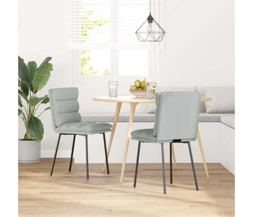 Virtuves Krēsli, 2 Gab., Gaiši Pelēks Samts Vidaxl