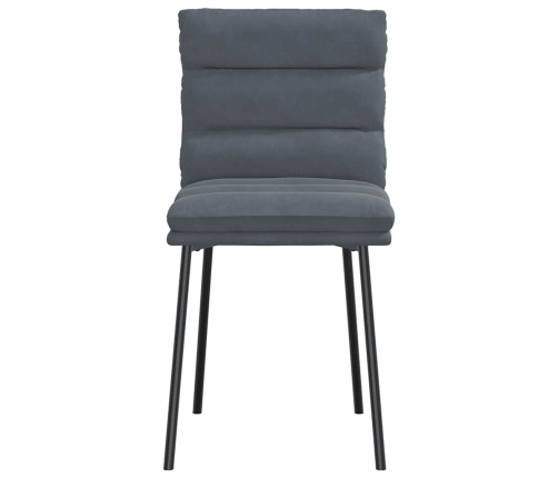 Virtuves Krēsli, 2 Gab., Tumši Pelēks Samts Vidaxl
