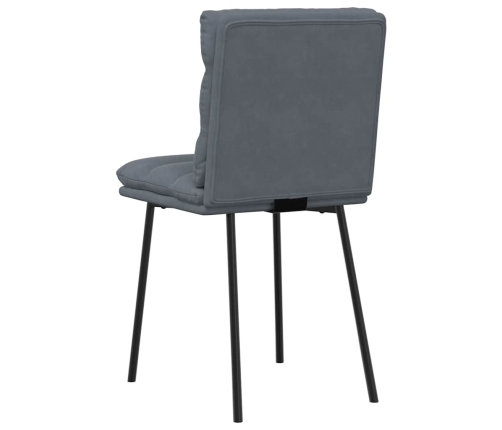 Virtuves Krēsli, 2 Gab., Tumši Pelēks Samts Vidaxl