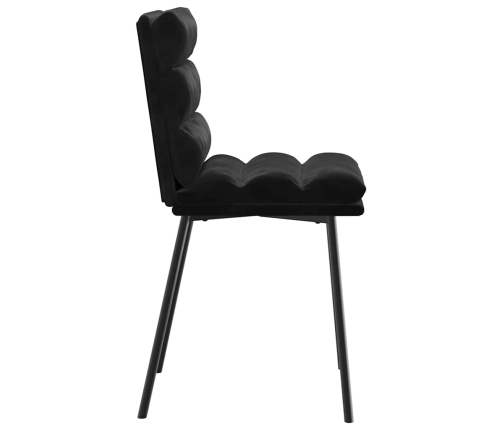 Virtuves Krēsli, 2 Gab., Melns Samts Vidaxl