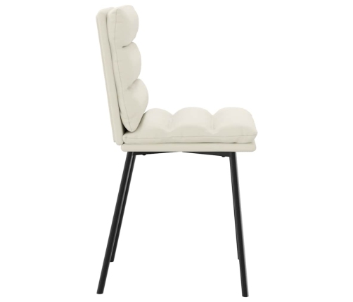 Virtuves Krēsli, 2 Gab., Krēmkrāsas Samts Vidaxl