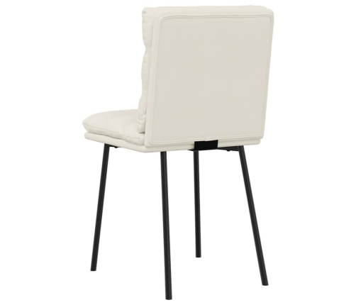 Virtuves Krēsli, 2 Gab., Krēmkrāsas Samts Vidaxl