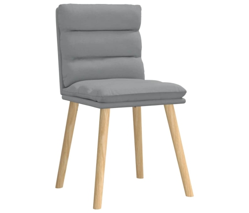 Virtuves Krēsli, 2 Gab., Gaiši Pelēks Audums Vidaxl