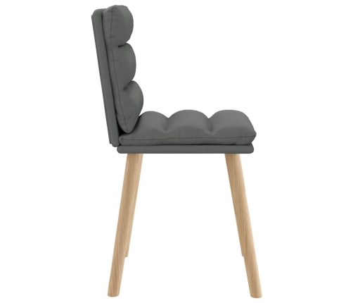 Virtuves Krēsli, 2 Gab., Tumši Pelēks Audums Vidaxl