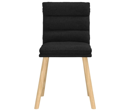 Virtuves Krēsli, 2 Gab., Melns Audums Vidaxl