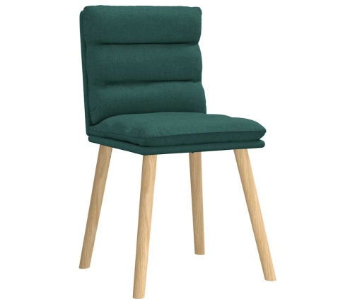 Virtuves Krēsli, 2 Gab., Tumši Zaļš Audums Vidaxl