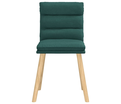 Virtuves Krēsli, 2 Gab., Tumši Zaļš Audums Vidaxl