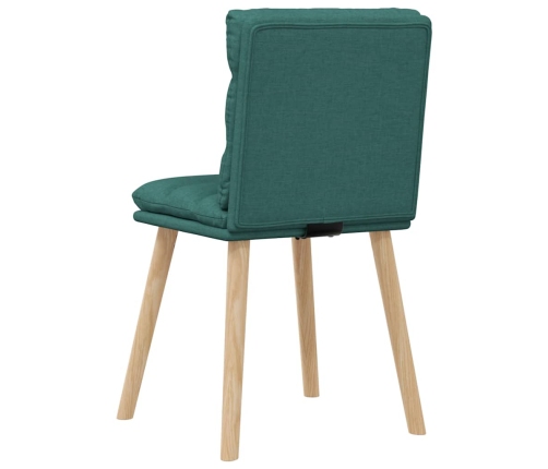 Virtuves Krēsli, 2 Gab., Tumši Zaļš Audums Vidaxl