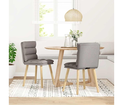 Virtuves Krēsli, 2 Gab., Pelēkbrūns Audums Vidaxl