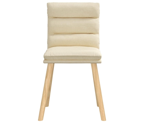 Virtuves Krēsli, 2 Gab., Krēmkrāsas Audums Vidaxl