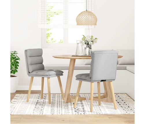 Virtuves Krēsli, 2 Gab., Mākonis Pelēks Audums Vidaxl