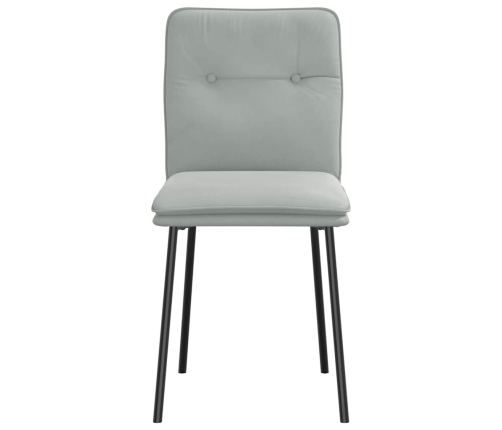Virtuves Krēsli, 2 Gab., Gaiši Pelēks Samts Vidaxl