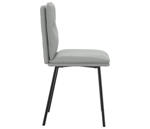 Virtuves Krēsli, 2 Gab., Gaiši Pelēks Samts Vidaxl