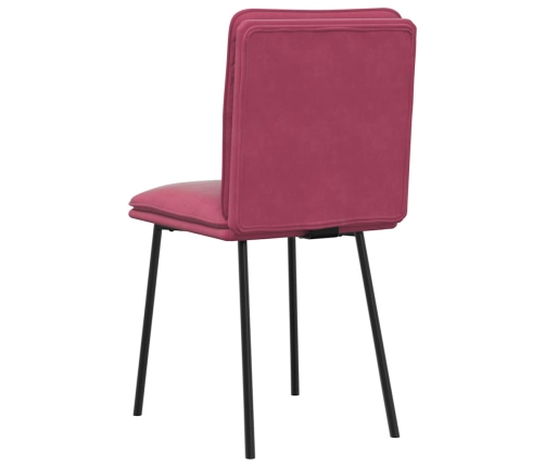 Virtuves Krēsli, 2 Gab., Vīnsarkans Samts Vidaxl