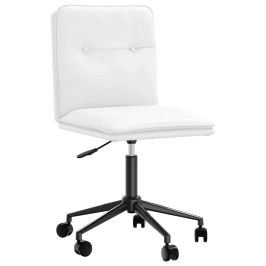 Virtuves Krēsls, Balta Mākslīgā Āda Vidaxl