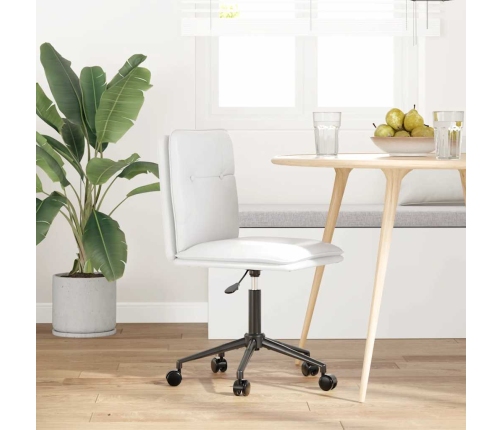 Virtuves Krēsls, Balta Mākslīgā Āda Vidaxl