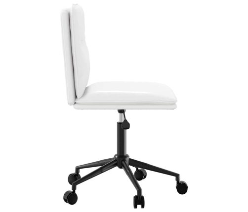 Virtuves Krēsls, Balta Mākslīgā Āda Vidaxl