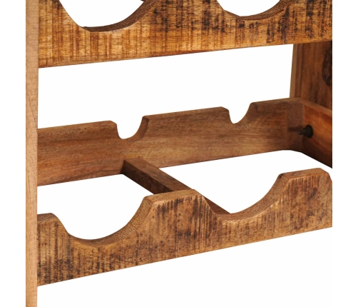 Vīna Plaukts Brūna 100 X 45 X 33 Cm Ciets Raupjais Mango Koks Vidaxl