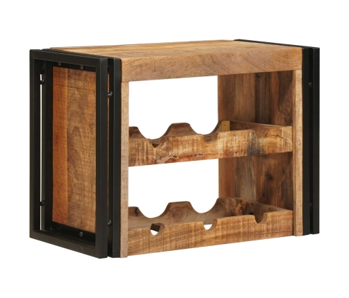 Vīna Plaukts Brūna 100 X 45 X 33 Cm Ciets Raupjais Mango Koks Vidaxl