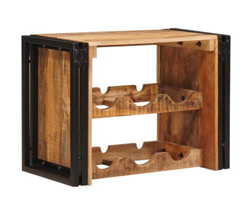 Vīna Plaukts Brūna 100 X 45 X 33 Cm Ciets Raupjais Mango Koks Vidaxl