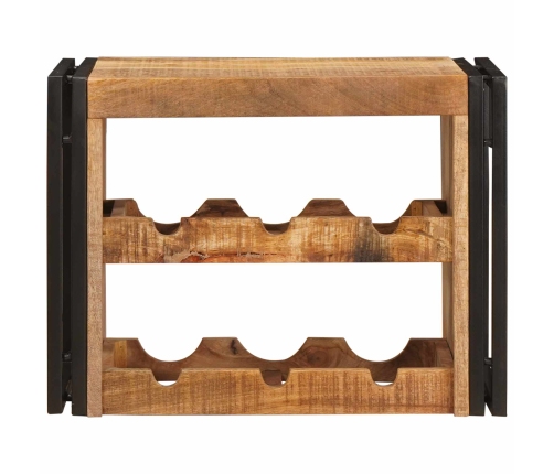 Vīna Plaukts Brūna 100 X 45 X 33 Cm Ciets Raupjais Mango Koks Vidaxl