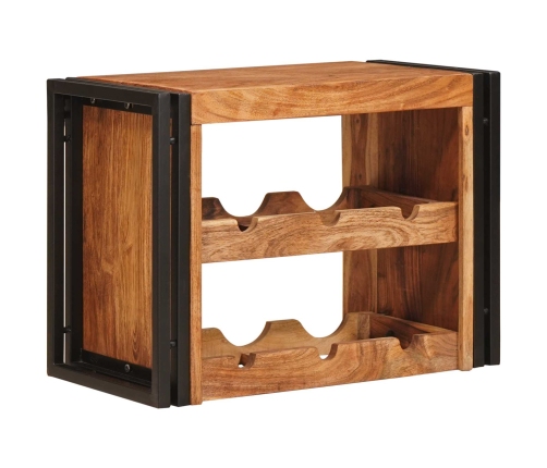 Vīna Plaukts Brūna 100 X 45 X 33 Cm Cietā Akācijas Koks Vidaxl