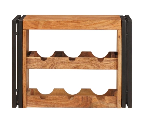 Vīna Plaukts Brūna 100 X 45 X 33 Cm Cietā Akācijas Koks Vidaxl