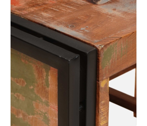 Vīna Plaukts Brūna 100 X 45 X 33 Cm Ciets Atjaunots Koks Vidaxl