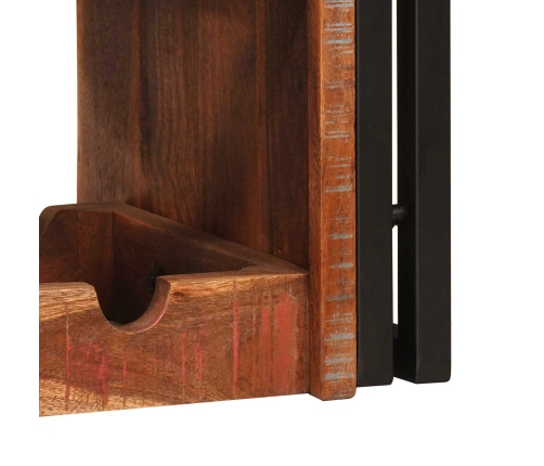 Vīna Plaukts Brūna 100 X 45 X 33 Cm Ciets Atjaunots Koks Vidaxl