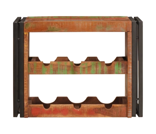 Vīna Plaukts Brūna 100 X 45 X 33 Cm Ciets Atjaunots Koks Vidaxl