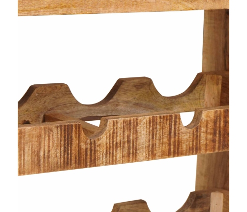 Vīna Plaukts Brūna 100 X 45 X 33 Cm Ciets Raupjais Mango Koks Vidaxl